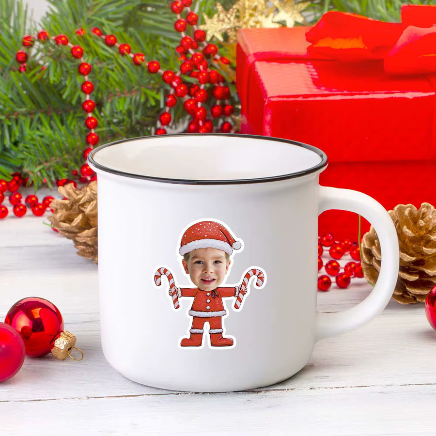 Personalisierte Weihnachts-Gesichtsaufkleber mit Weihnachtsmann-Design von joy-enlife für deine Geschenke und Weihnachtsdekoration - Bild 2