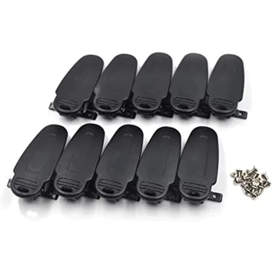 10 Stück KBH-12 Gürtelclips in Schwarz für Kenwood Funkgeräte TK-3360 TK-2360 TK-3170 TK-3160 TK-3140 TK-2170 TK-2160 - Bild 3