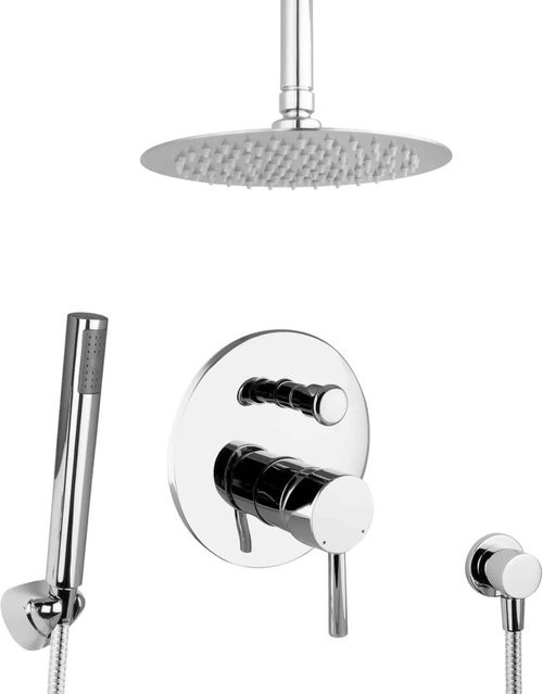 PaulGurkes Unterputz Duschsystem mit Regendusche und Handbrause in Chrom - Bild 1
