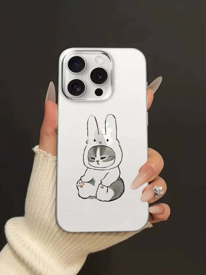 M-mofusand Katzen Handyhülle Transparent mit Stoßfänger-Schutz für iPhone 17 16 15 14 13 12 11 Pro Max Mini - Bild 3