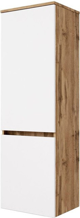 Held Möbel Midischrank Bari in Weiß-Wotaneiche matt, B/T/H: 40 x 35 x 130 cm