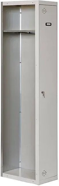 PROREGAL Spind AMEGO Anbaumodul mit 1 Abteil, Schließfach Garderobe, Grau, H x B x T: 180 x 40 x 50 cm - Bild 1