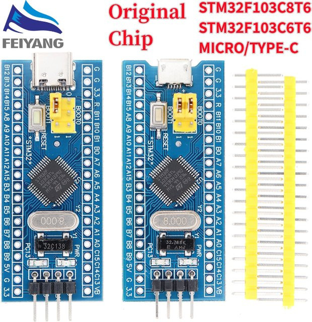 SAMIROB STM32F103C6T6 STM32F103C8T6 ARM STM32 Minimum System Development Board Modul in Blau für Arduino - Bild 1