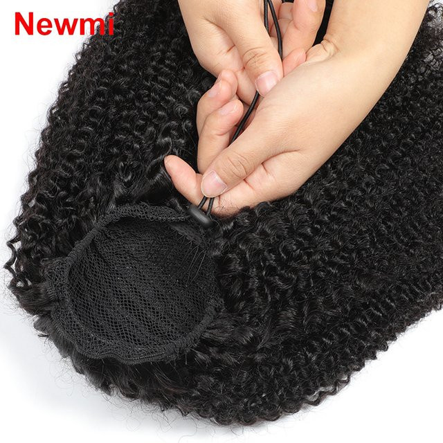 Newmi Afro Kinky Curly Echthaar Extensions, 10-24 Zoll - Bild 1