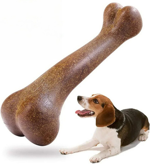 Hundeknochen-Kauspielzeug, natürlich, ungiftig, bissfest - Bild 1