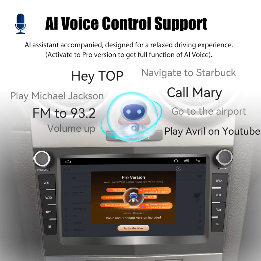ESSGOO Android 14 Autoradio mit Wireless CarPlay, 4+64G, für Opel Astra Vectra Vauxhall Antara Zafira Corsa C D Vivaro Meriva - Bild 5
