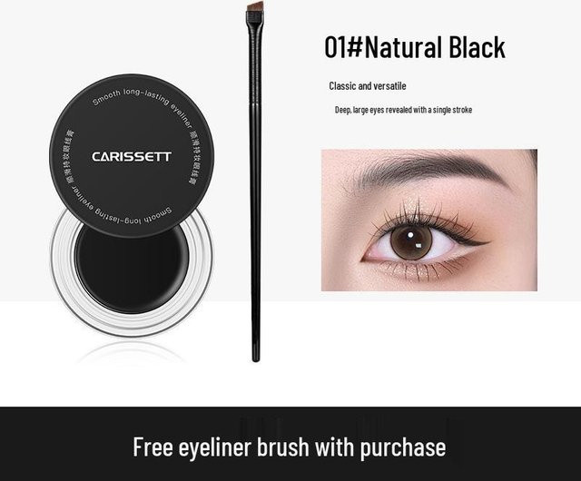 CARISSETT Gel-Eyeliner, Natural Black, Unisex - Bild 1