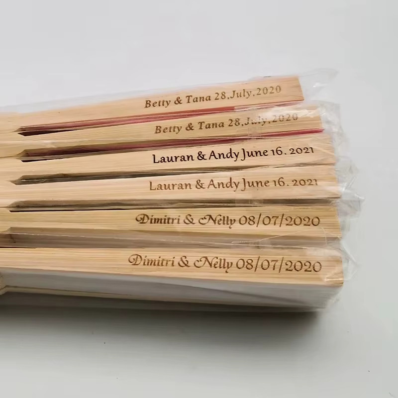 Personalisierte Faltpapierfächer aus Papier für Hochzeiten, Taufen und Partys - Bild 2