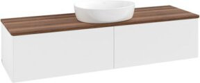 V&B Waschtischunterschrank Antao mit Beleuchtung ohne Frontstruktur, Farbe: Weiß lackiert, B/T: 160 x 50 cm - Bild 1