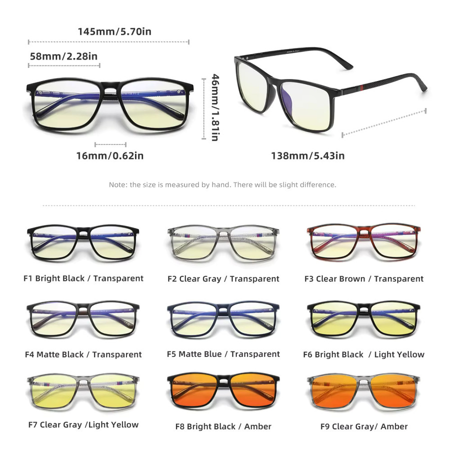 KINGSEVEN Korrektionsbrille, Vollrand, transparent, Unisex, Blaulichtfilter - Bild 3