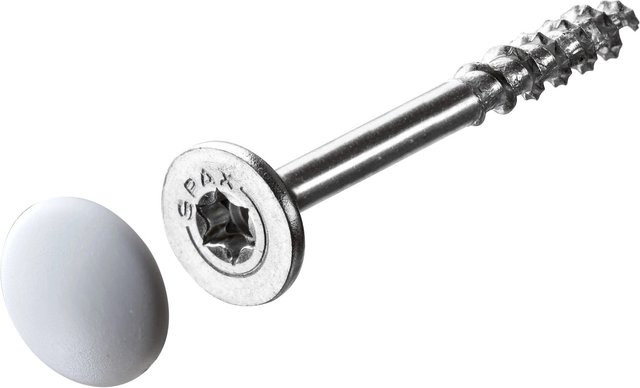 Hettich Korpusverbindungsschrauben-Set mit Abdeckkappen, 20-teilig, Torx T20, verzinkt, Silber, für 18-19 mm Materialstärke - Bild 1