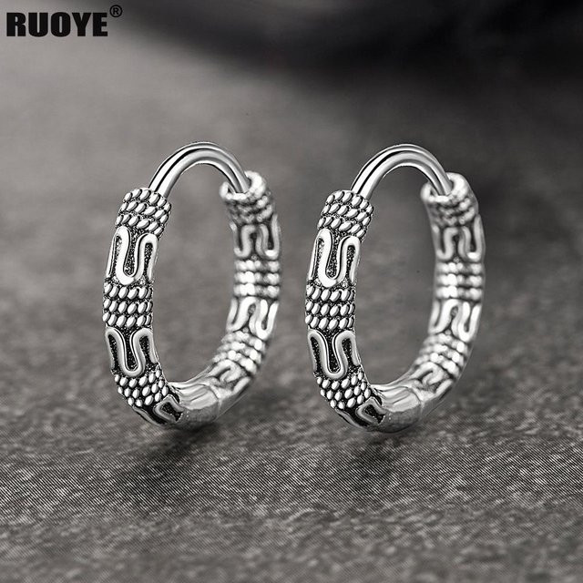 YIRAN Jewelry Creolen 925 Sterlingsilber, grau, Damen - Bild 1