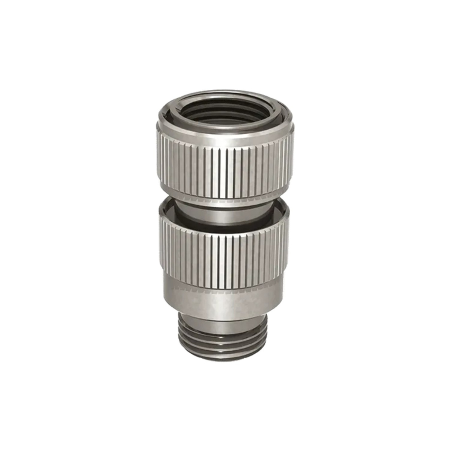 Delabie Schnellkupplung mit Wasserstopp aus Edelstahl in Silber, G1/2 Zoll - Bild 2
