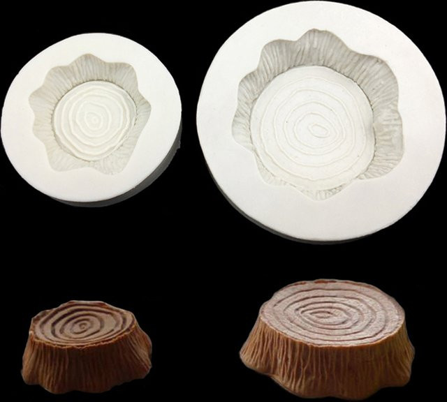 Fengying Silikonform Baumstumpf für Schokolade, Cupcakes und Fondant zum Dekorieren von Kuchen - Bild 1