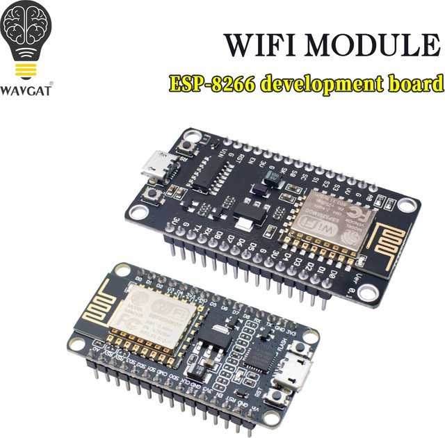 WAVGAT ESP8266 NodeMCU Erweiterungsmodul V3 V2 mit CH340 CP2012 WiFi WLAN Modul für Internet der Dinge Projekte in Schwarz - Bild 1