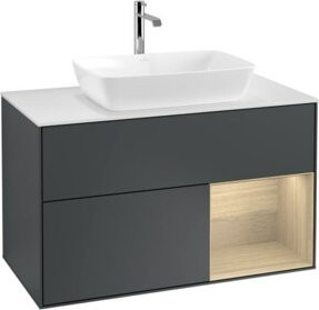 V&B Waschtischunterschrank Finion 100 in Weiß lackiert, B/T/H: 100 x 50,1 x 50,1 cm - Bild 1
