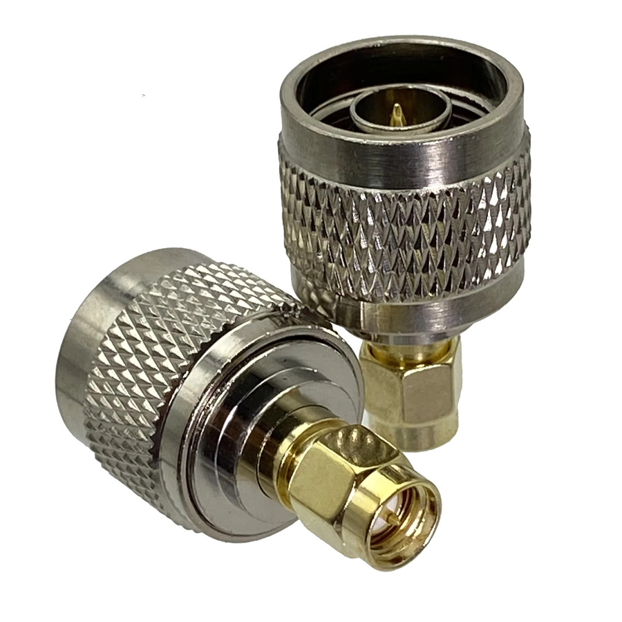 SMA Koaxial-Adapter Set mit Stecker und Buchse in Silber für Radio-Antennen und Draht-Terminals - Bild 2
