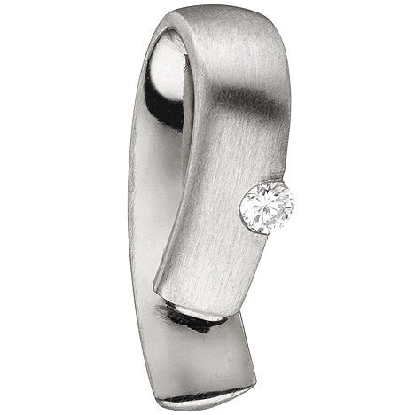 Colfem Anhänger 950 Platin, Diamant Brillant, teil matt - Bild 1