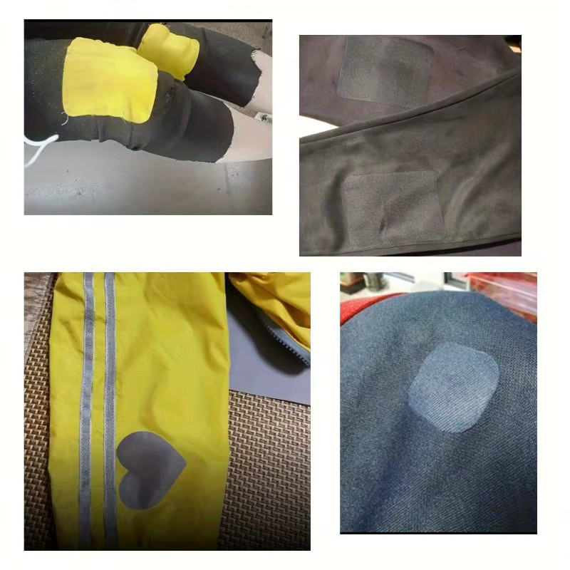 3er-Set stark klebende Reparaturflicken zum Aufbügeln für Bekleidung in Schwarz, Dunkelgrau und Dunkelblau - Bild 3