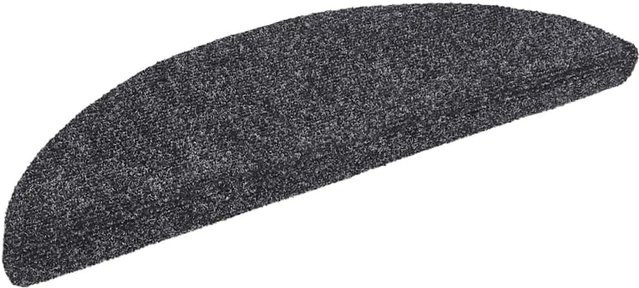 vidaXL Stufenmatten selbstklebend, 5 Stück, Dunkelgrau, Halbrund, B/T/H: 56 x 17 x 3 cm - Bild 1