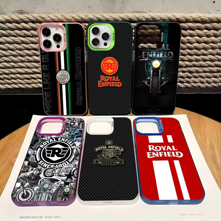 R-ROYALS E-ENFIELDS Schutzhülle für iPhone 17 Pro Max 17 Air 16 Pro 15 14 13 12 11 mit farbigem mattem Finish - Bild 4