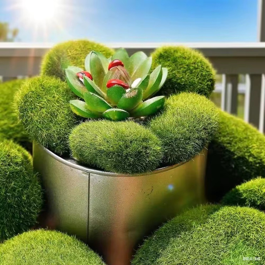 10 Stück simulierte Moossteine aus Kunststoff in Grün für Miniatur-Landschaften und DIY-Ornamente - Bild 2
