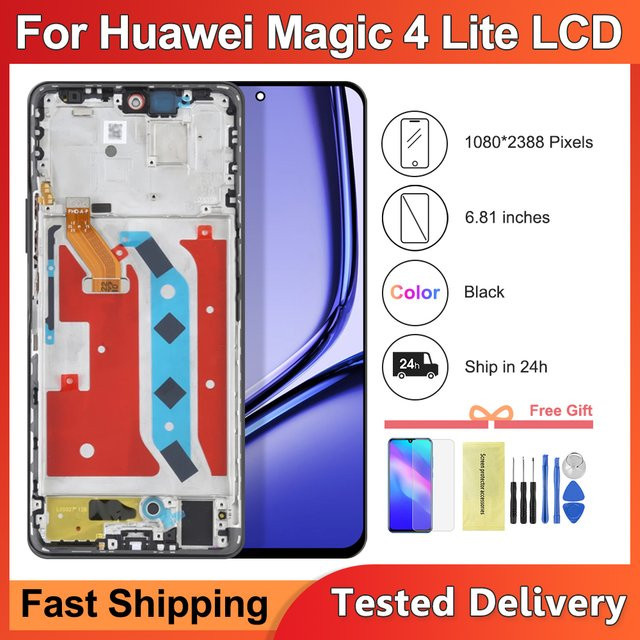 Honor Magic4 Lite LCD Ersatz Display mit Touch Screen Digitizer in Schwarz für ANY-LX1 ANY-LX2 ANY-LX3 6,81 Zoll - Bild 1