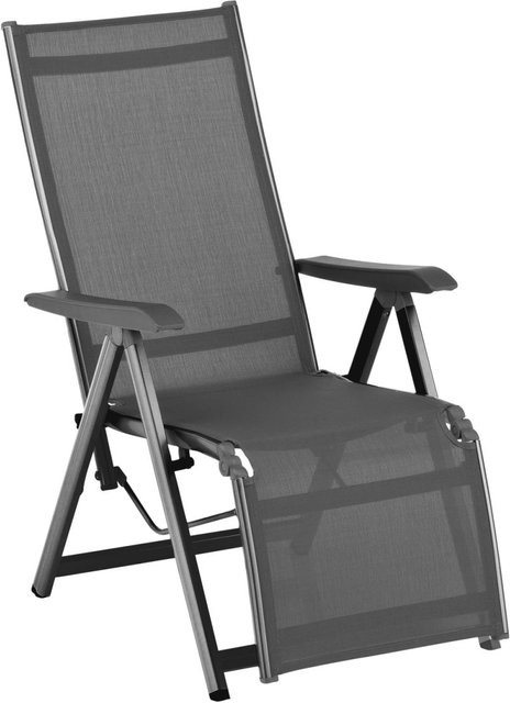 KETTLER Relaxsessel BASIC PLUS in Anthrazit mit Textilene-Sitz und Armlehnen, B/T/H: 61 x 90 x 111 cm - Bild 1