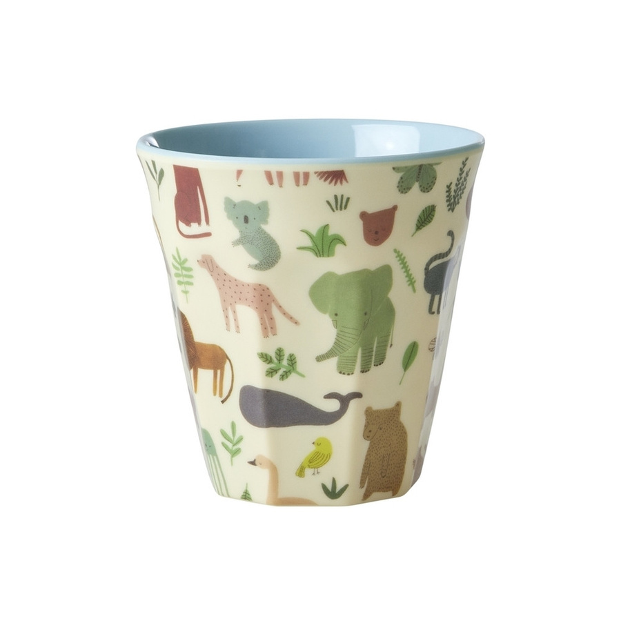 Rice Melamin Becher Sweet Jungle in Dusty Blue mit 160 ml - Bild 1