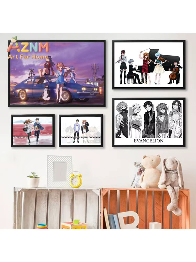 Kayou Anime Neon Genesis Evangelion Rahmenloser Leinwanddruck Multicolour HD Poster zur Wanddekoration - Bild 2