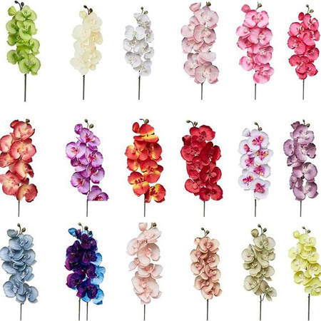 ZQCY Künstliche Orchideen mit Schmetterlingen aus Seide für Tischdekoration, Hochzeit und Garten