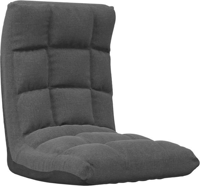 vidaXL Bodenstuhl faltbar Dunkelgrau aus Stoff und Metall mit Schaumstofffüllung B/T/H: 58 x 50 x 58 cm - Bild 1