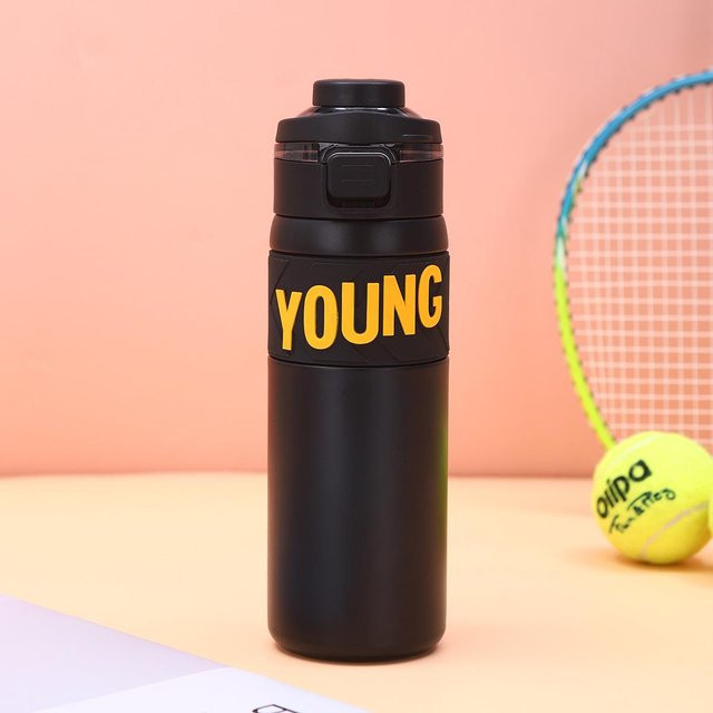 Yiran Furniture Doppelwandiger Edelstahl Thermosbecher mit Vakuum Isolierung, Tragbarer Trinkbecher für Sport und unterwegs, 650ml - Bild 1
