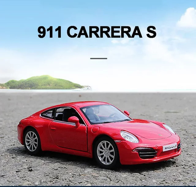 MaKeda Porsche 911 Carrera S Sportwagen Modellauto Metall Legierung 1:36 - Bild 1