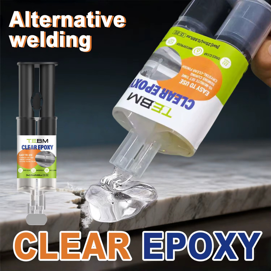 TEBM Epoxidharz-Kleber transparent, wasserfester Reparaturkleber für Holz, Kunststoff und Metall - Bild 2