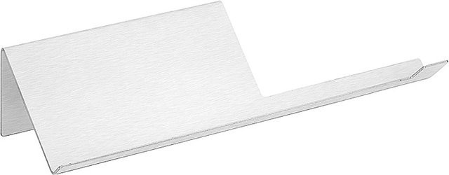 Brillantbad BIVA Toilettenpapierhalter mit Ablage aus Edelstahl matt in Silber, B/H/T: 27,0 x 8,3 x 5,8 cm, zur Wandmontage mit Klebebefestigung - Bild 1