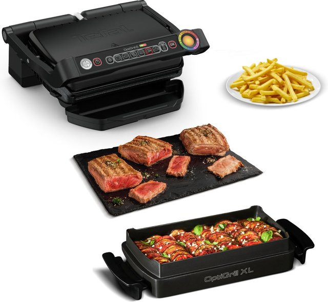 Tefal OptiGrill+ Snacking & Baking Elektro Kontaktgrill mit automatischer Temperaturanpassung in Schwarz - Bild 2
