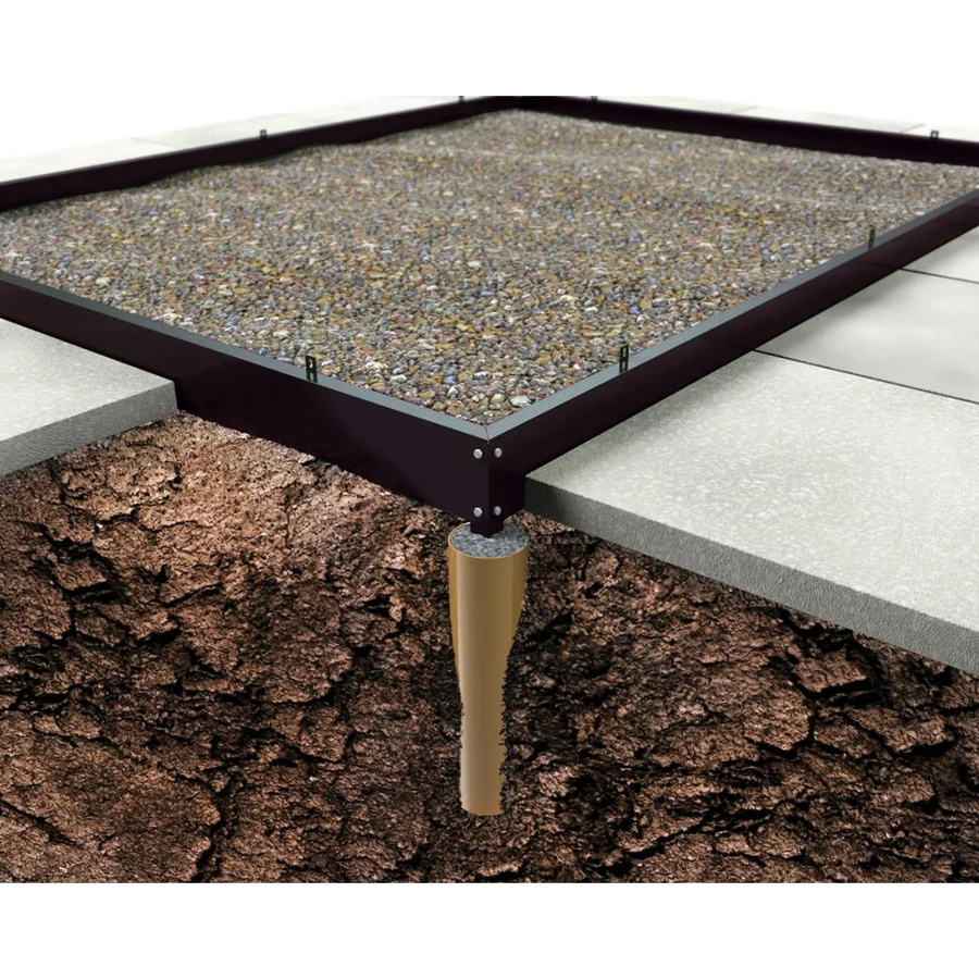 Halls Fundament für Gewächshäuser Universal und Magnum 128, Schwarz, Stahl - Bild 2