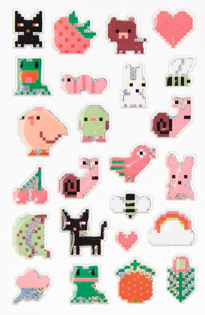 Rico Design Paper Poetry Puffy Sticker Pixel Multicolor - Bild 1