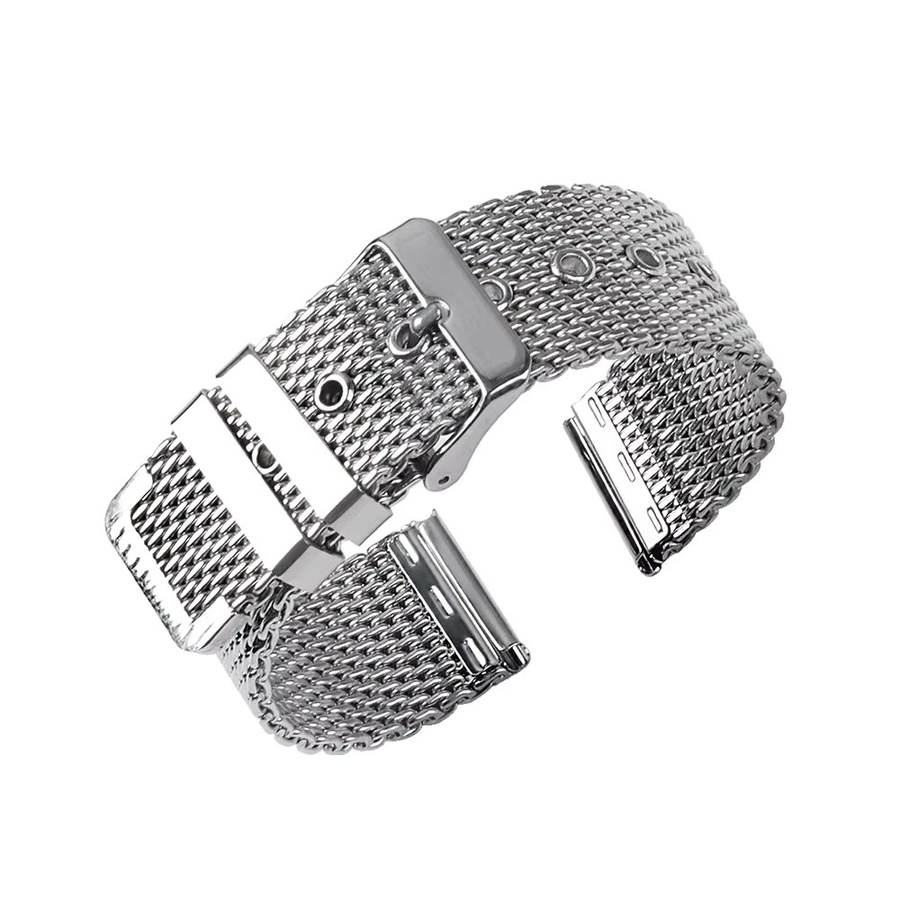 Uhrenarmband Edelstahl, Milanaise, Silber, Unisex - Bild 3