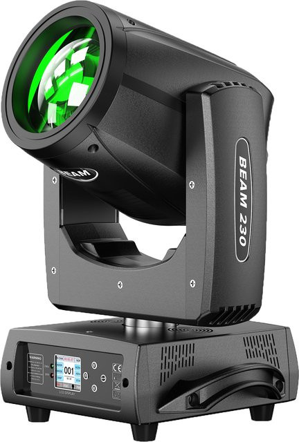U'King Moving Head Licht 230 W 7R Strahl mit 24 Prismen, 14 Gobos und LED Regenbogen Effekt in Schwarz, DMX512 für DJ, Disco und Bühne, B/T/H: 41,0 x 28,0 x 28,0 cm - Bild 1