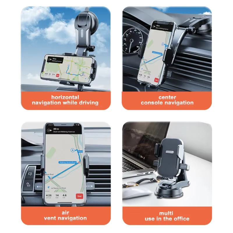 BLALION Autotelefonhalter Armaturenbretthalterung mit 360 Grad Drehung und Schwerkraft-Smartphone-Halterung inklusive Verlängerungsstange und GPS-Unterstützung - Bild 4