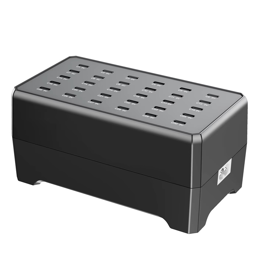 Deepartner 30-Port Typ-C Multi-Port Desktop-Ladegerät mit 100W Gesamtleistung in Schwarz - Bild 4