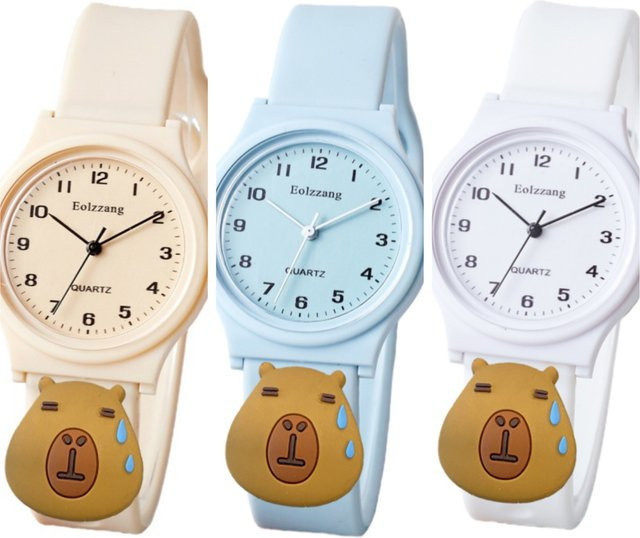 Potdemiel Armbanduhr, Kunststoff, Weiß, Analoguhr, Kinder - Bild 1