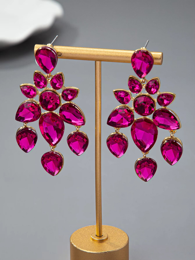 Ohrringe Roségold, Diamant, Kristall, Unisex - Bild 2