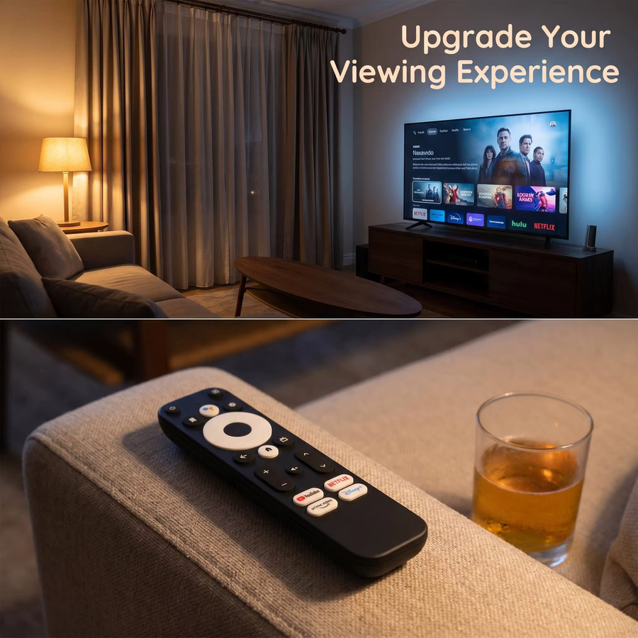 FAZV Bluetooth-Sprachfernbedienung für GD1 Google TV Stick Android 11 4K S905Y4 mit WiFi in Schwarz - Bild 4
