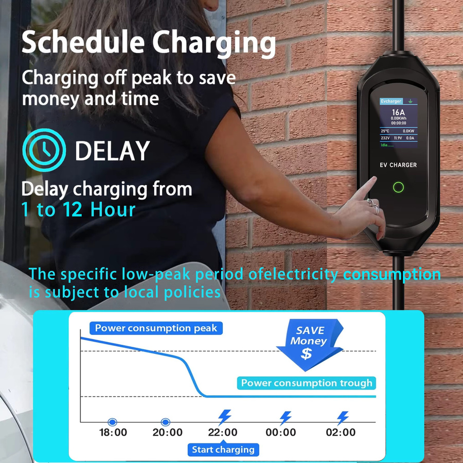 AFEEV Tragbares EV-Ladegerät Typ 1 SAE J1772 mit 3,5 kW und 16 A für die Schnellladung deines Elektroautos - Bild 5