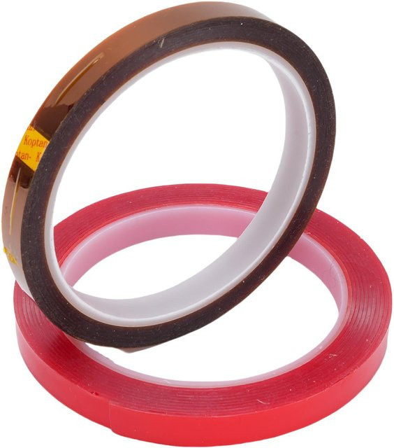 2 Rollen CosyHome Thermosublimations-Pressband aus Polyimid in Rot und Braun - Bild 1