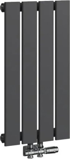 Emke Flachheizkörper Paneelheizkörper einlagig vertikal Schwarz B/H: 60 x 30 cm 233W Mittelanschluss - Bild 1