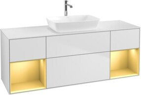 V&B Waschtischunterschrank Finion in Weiß lackiert, Breite: 160 cm, Tiefe: 50,1 cm, Höhe: 50,1 cm - Bild 1